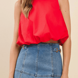 Sleeveless Open Back Crop Top Blouse - MTT Collective