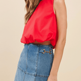 Sleeveless Open Back Crop Top Blouse - MTT Collective