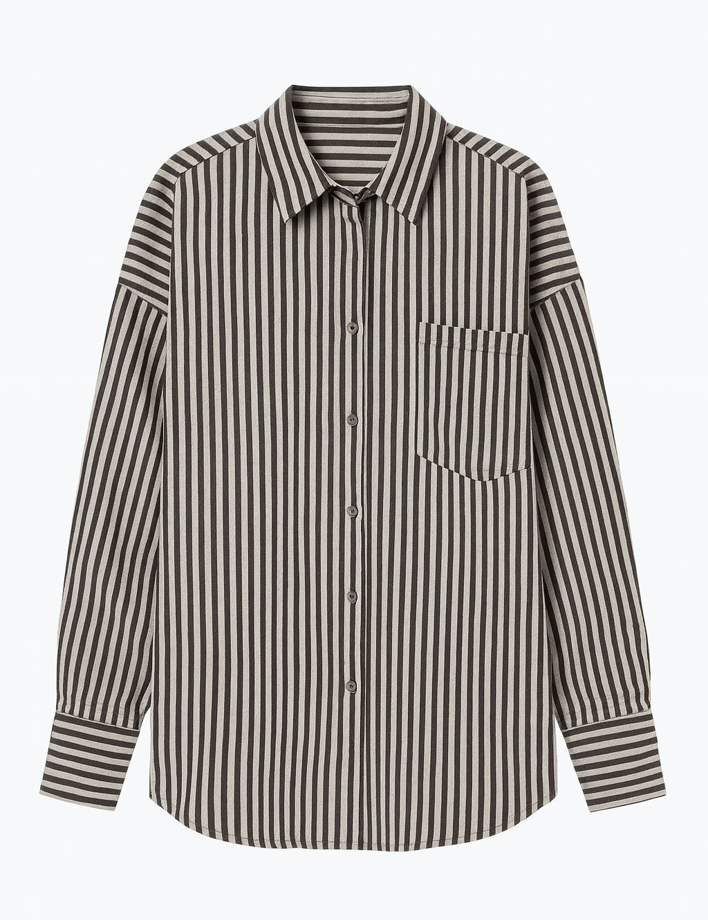 Sloane Striped Relaxed Cotton Button - Down - MTT Collective