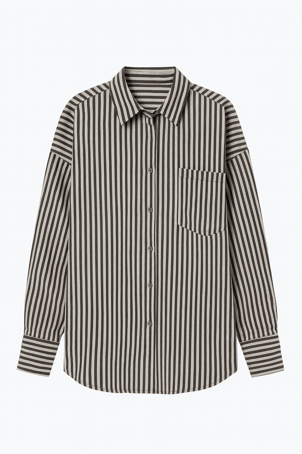 Sloane Striped Relaxed Cotton Button - Down - MTT Collective