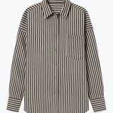 Sloane Striped Relaxed Cotton Button - Down - MTT Collective