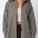 Sloane Striped Relaxed Cotton Button - Down - MTT Collective