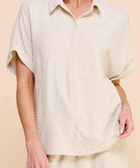 Soft and Airy Short Sleeve Dolman Shirt - MTT Collective