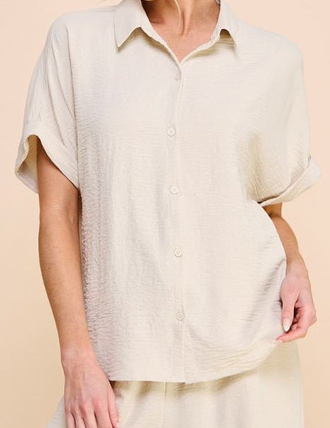 Soft and Airy Short Sleeve Dolman Shirt - MTT Collective
