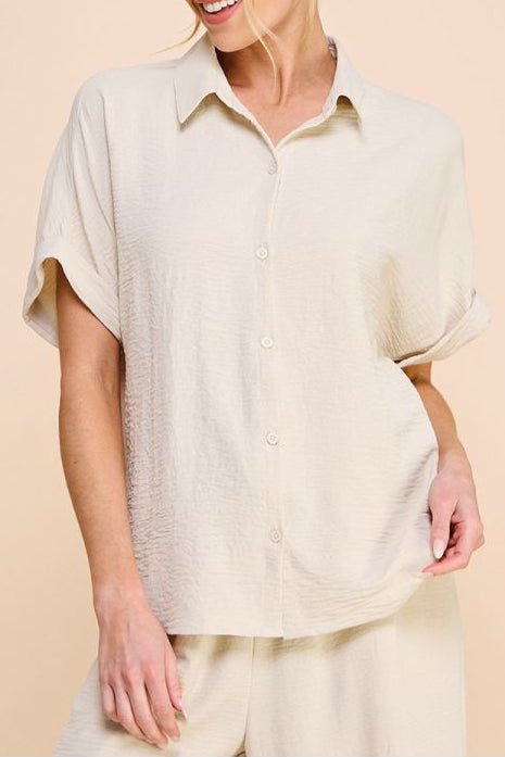 Soft and Airy Short Sleeve Dolman Shirt - MTT Collective