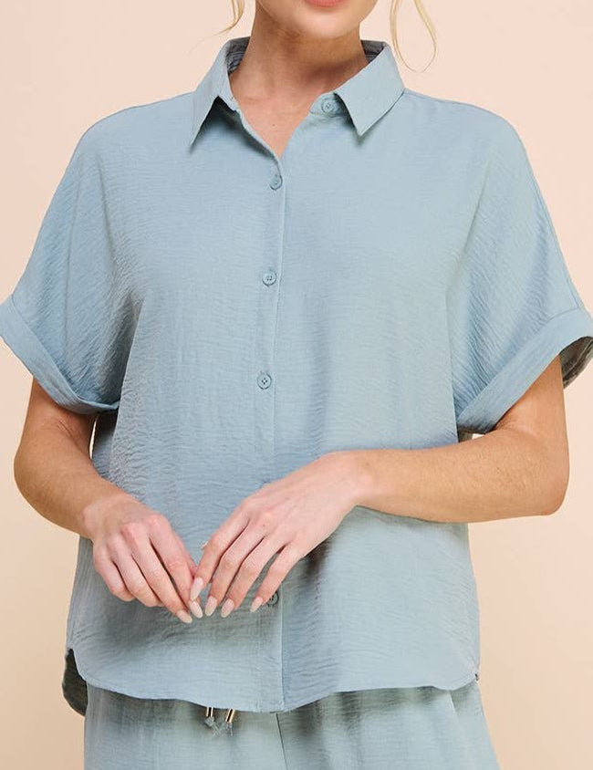 Soft and Airy Short Sleeve Dolman Shirt - MTT Collective