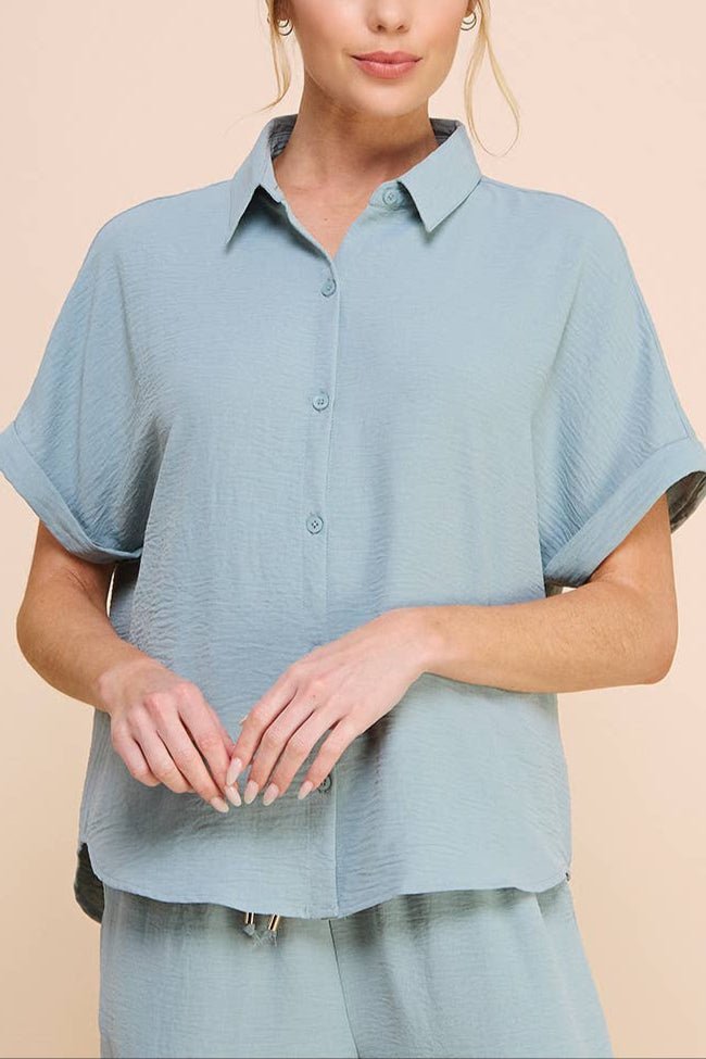 Soft and Airy Short Sleeve Dolman Shirt - MTT Collective