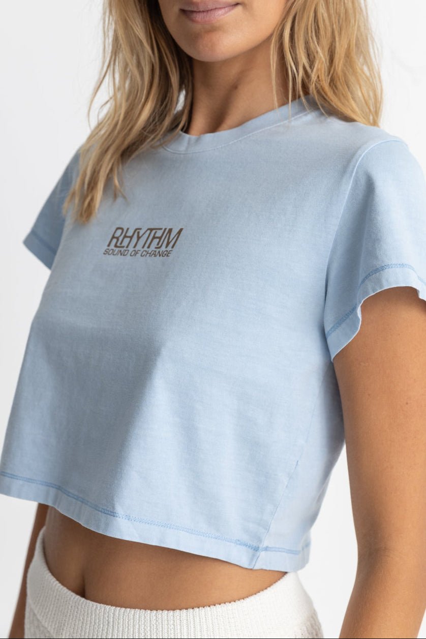 Sound Of Change Vintage Crop Crew Tee - MTT Collective