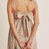 Spring Garden Bow - Back Cotton Midi Dress - MTT Collective