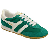 Gola Sprinter Trainer - Green/Off White - Angled View