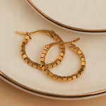 Square Beaded Hoop Earrings - MTT Collective