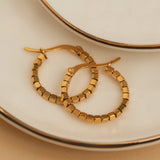 Square Beaded Hoop Earrings - MTT Collective