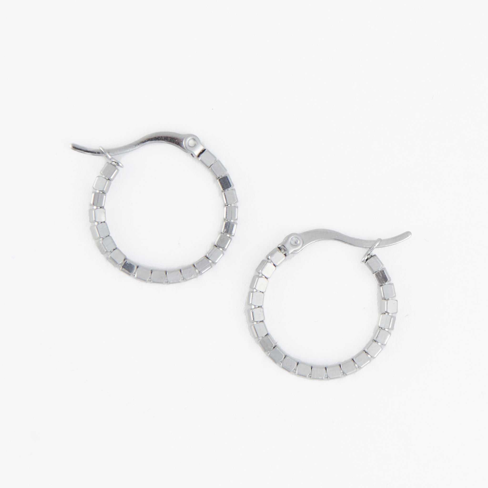 Square Beaded Hoop Earrings - MTT Collective