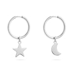 Star & Moon Pendant Earrings - MTT Collective