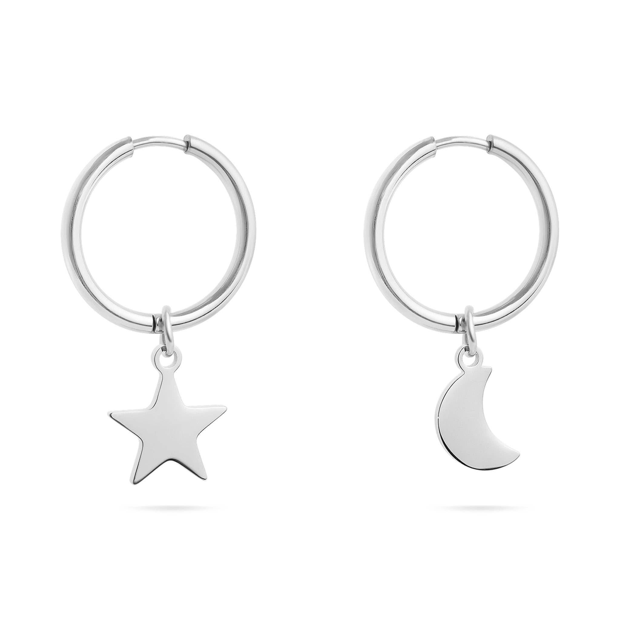 Star & Moon Pendant Earrings - MTT Collective