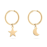 Star & Moon Pendant Earrings - MTT Collective
