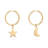 Star & Moon Pendant Earrings - MTT Collective
