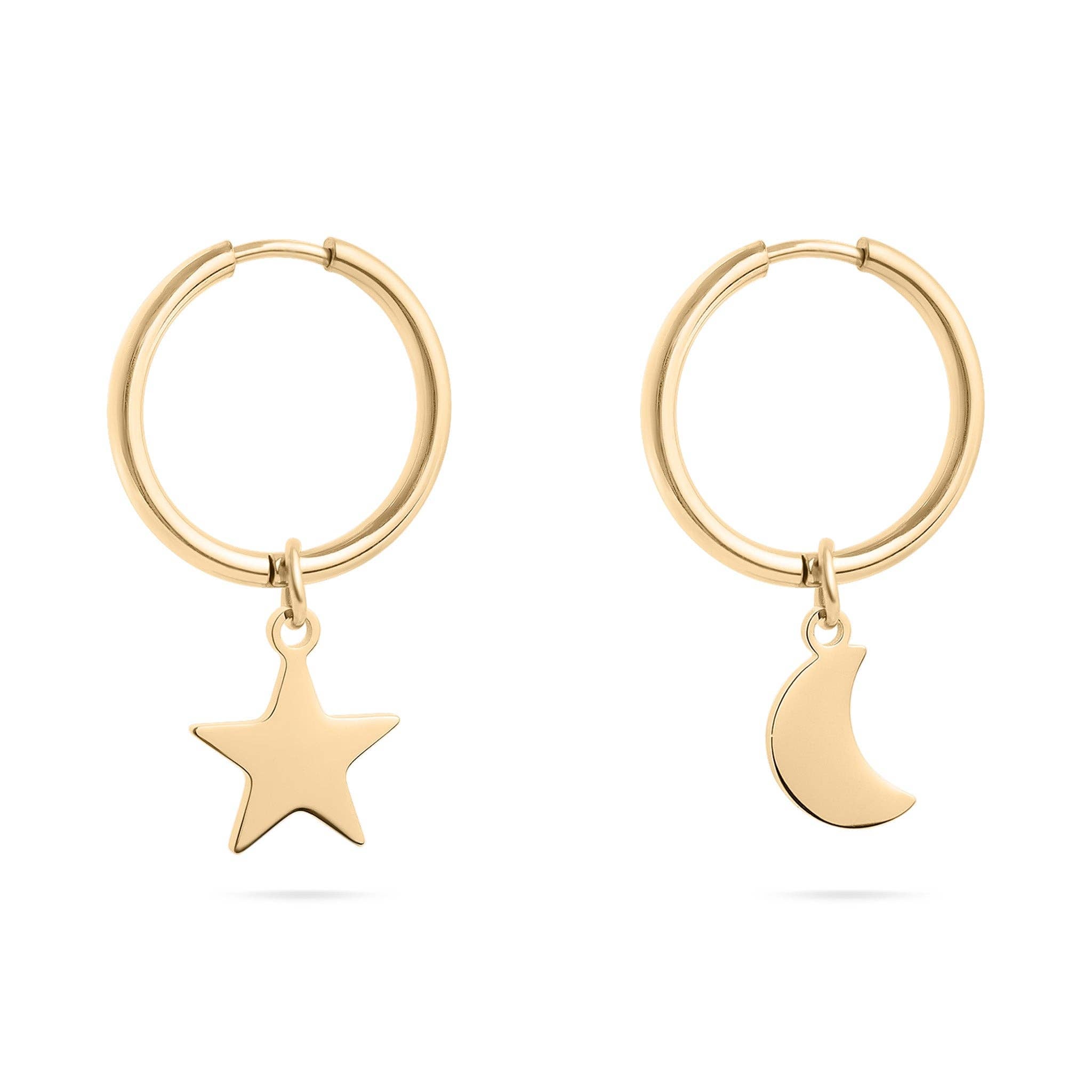 Star & Moon Pendant Earrings - MTT Collective