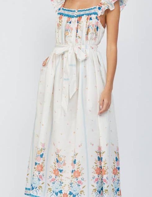 Stefani Ruffle Shoulder Strap Maxi Dress - MTT Collective