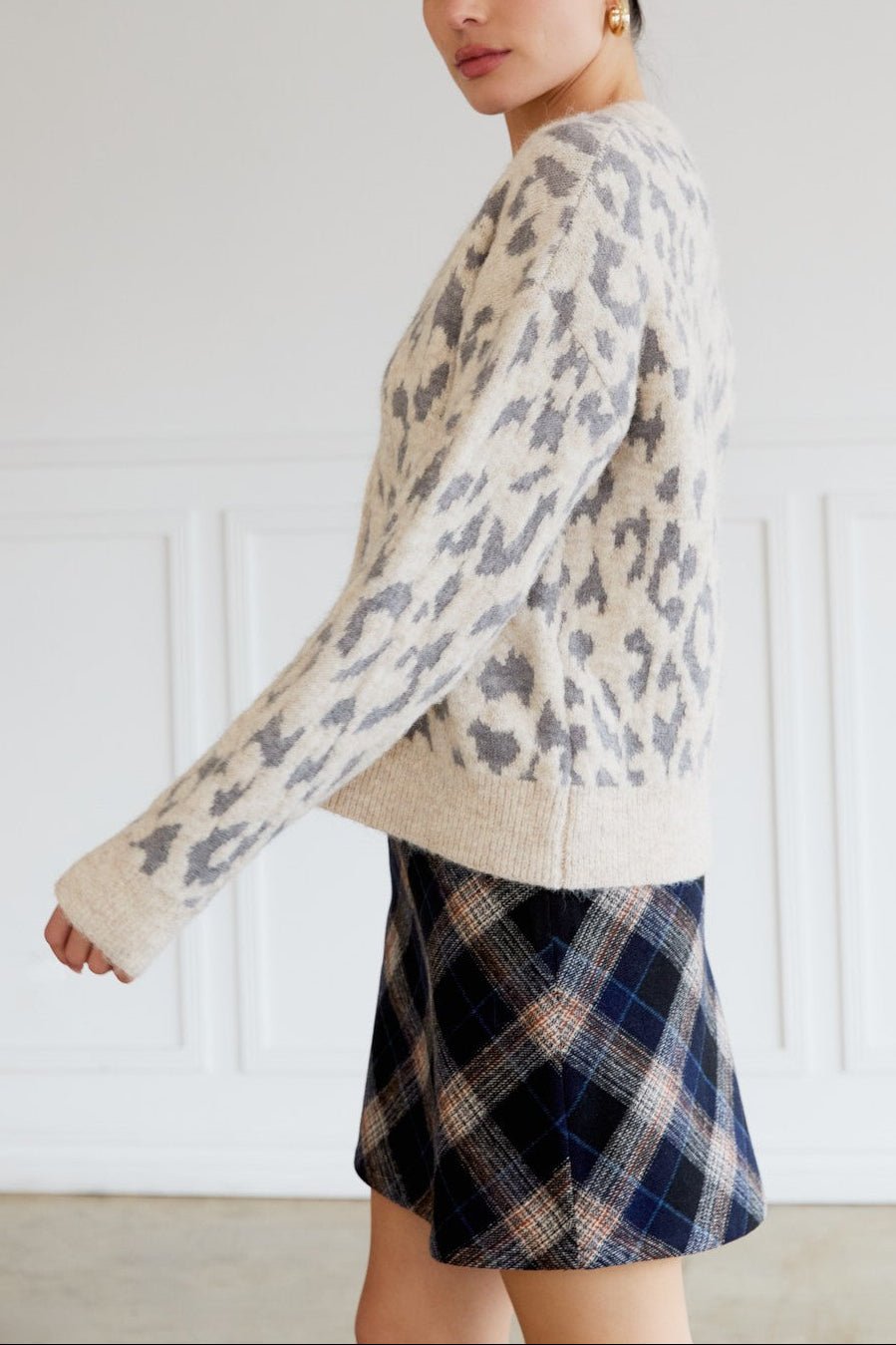 Stella Leopard Knit Cardigan - MTT Collective