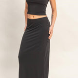Streamlined Drape Maxi Skirt - MTT Collective