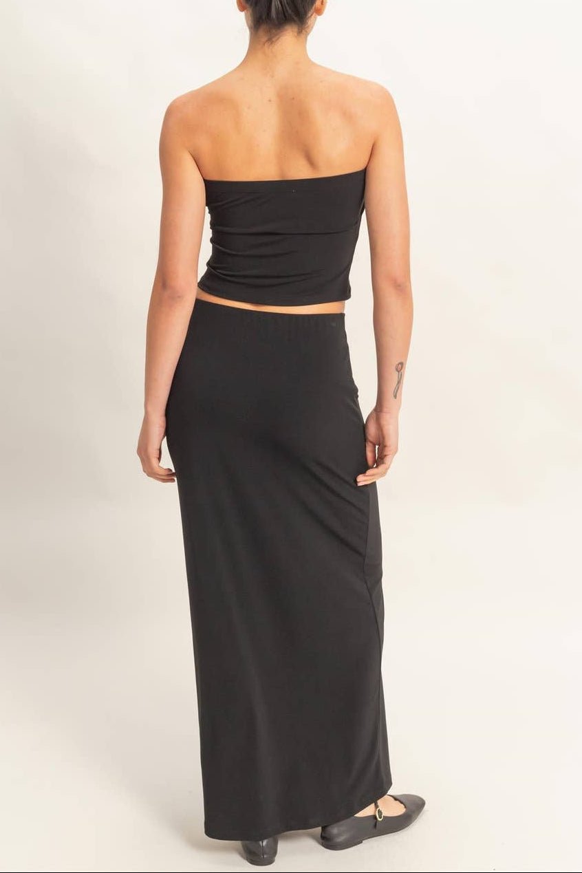 Streamlined Drape Maxi Skirt - MTT Collective