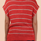 Striped Knit Sweater Vest Top - MTT Collective