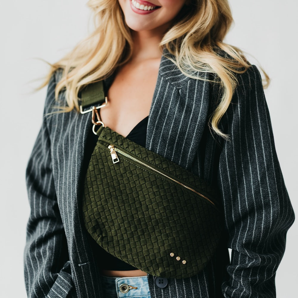 Suede Westlyn Woven Bum Bag