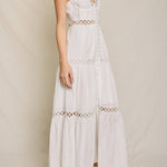 Sunbeam Eyelet Lave Inset Tiered Maxi Dress - MTT Collective