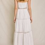 Sunbeam Eyelet Lave Inset Tiered Maxi Dress - MTT Collective