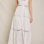 Sunbeam Eyelet Lave Inset Tiered Maxi Dress - MTT Collective