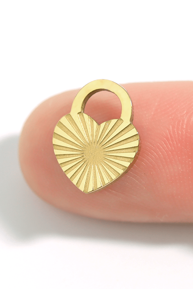 Sunburst Heart Lock Charm - MTT Collective