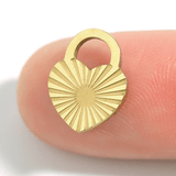 Sunburst Heart Lock Charm - MTT Collective