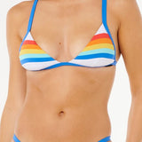 Surf Stripe Fixed Triangle Bikini Top - MTT Collective