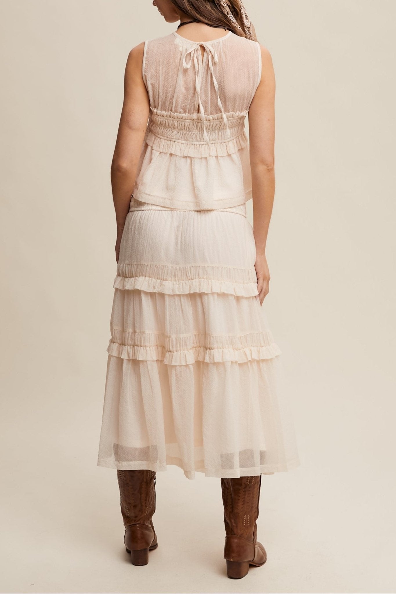 Susie Smocked Ruffle Tiered Skirt - MTT Collective