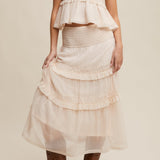 Susie Smocked Ruffle Tiered Skirt - MTT Collective