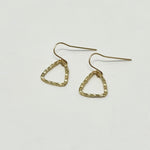 Sydney Hammered Dainty Triangle Earrings - MTT Collective
