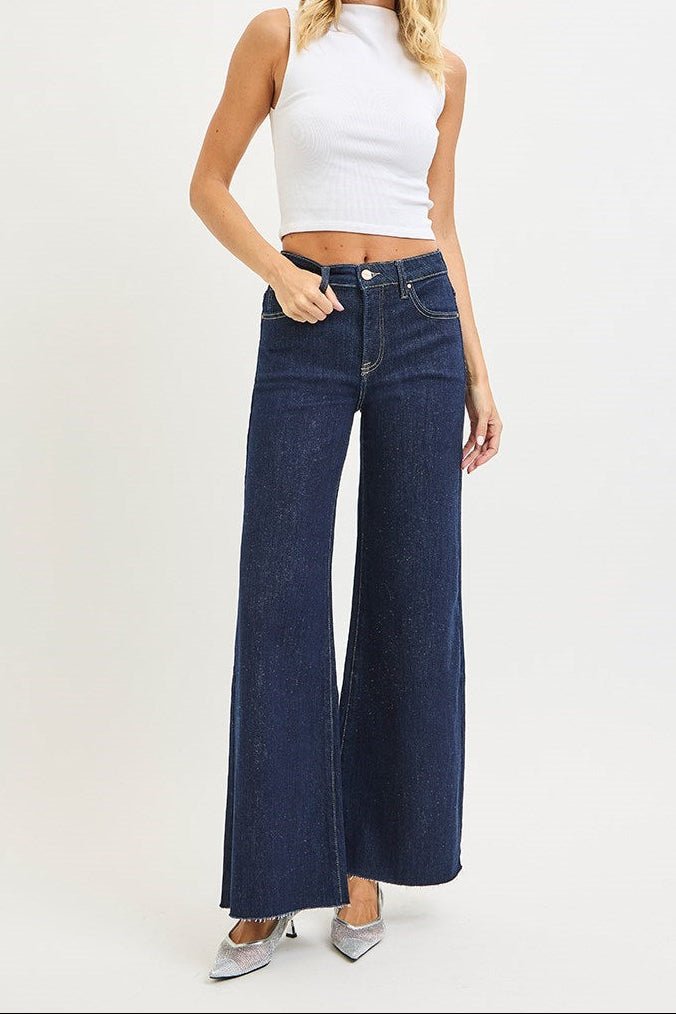 Tabitha High Rise Gold Lurex Palazzo Pants - MTT Collective