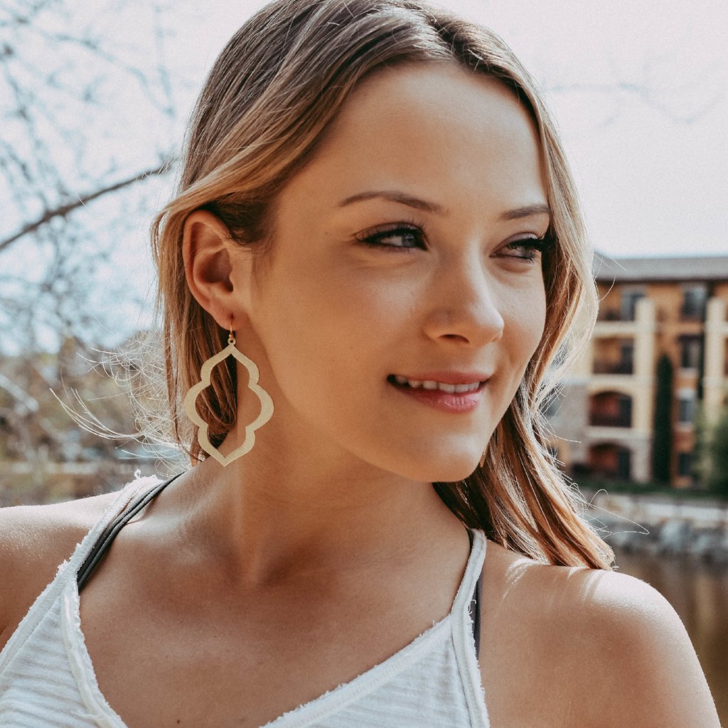 Talia Ogee Brushed Earrings - MTT Collective