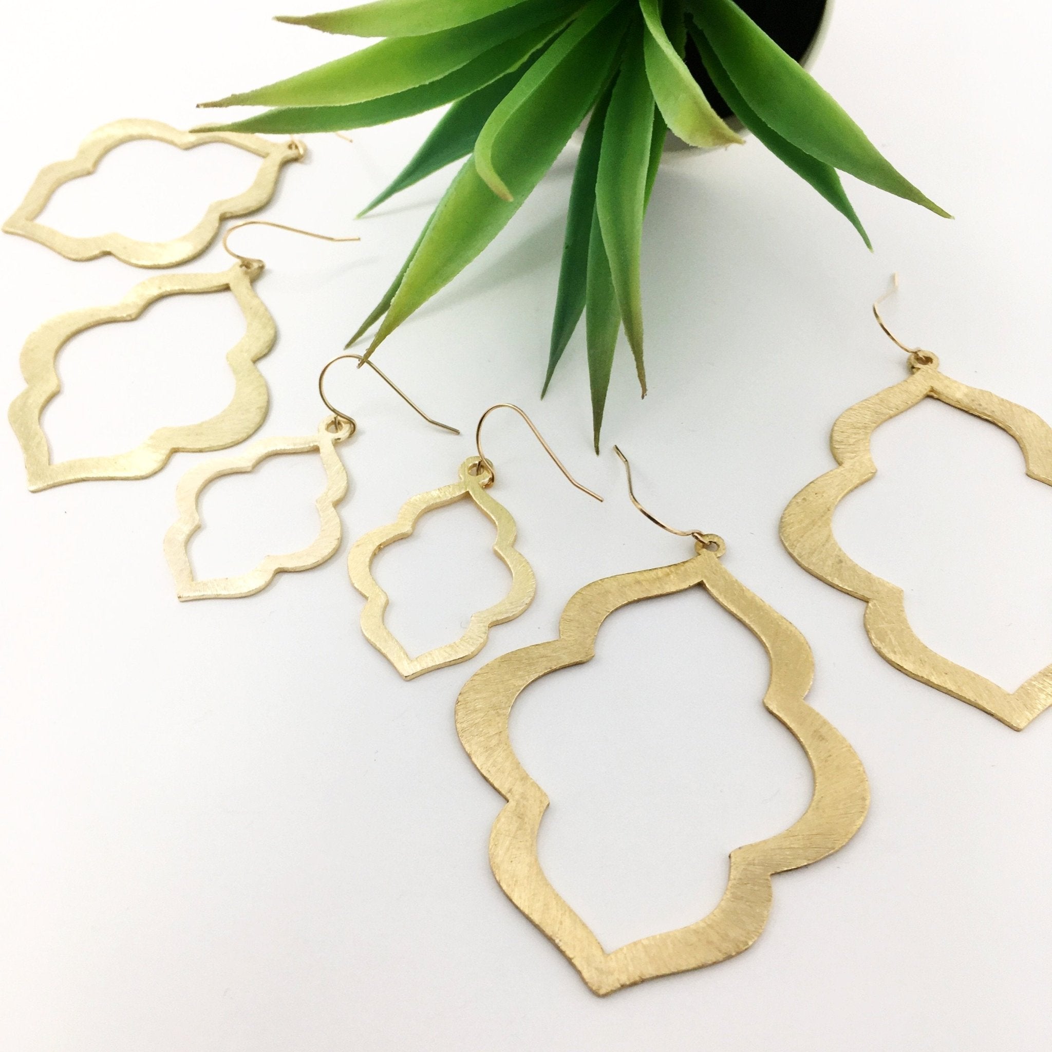 Talia Ogee Brushed Earrings - MTT Collective
