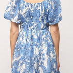 Tallulah Tropical Print Shirred Waist Dress - MTT Collective