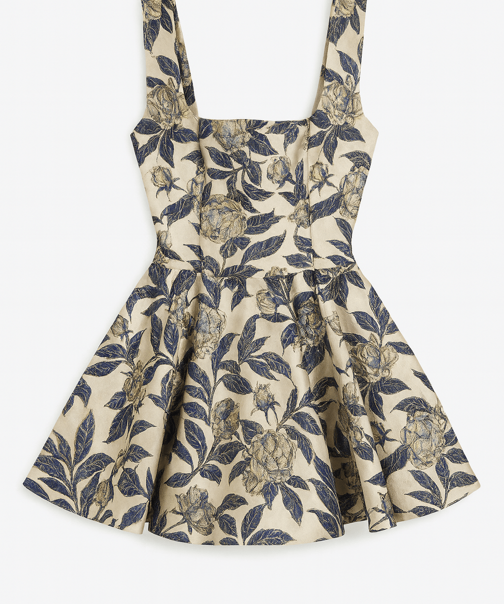 Tasha Floral Lurex Jacquard Mini Dress - MTT Collective
