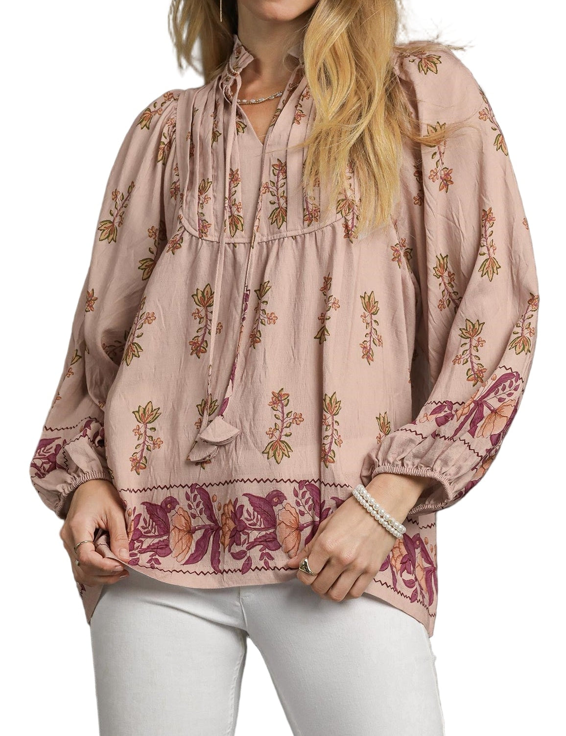 Tessa Floral Peasant Blouse - MTT Collective