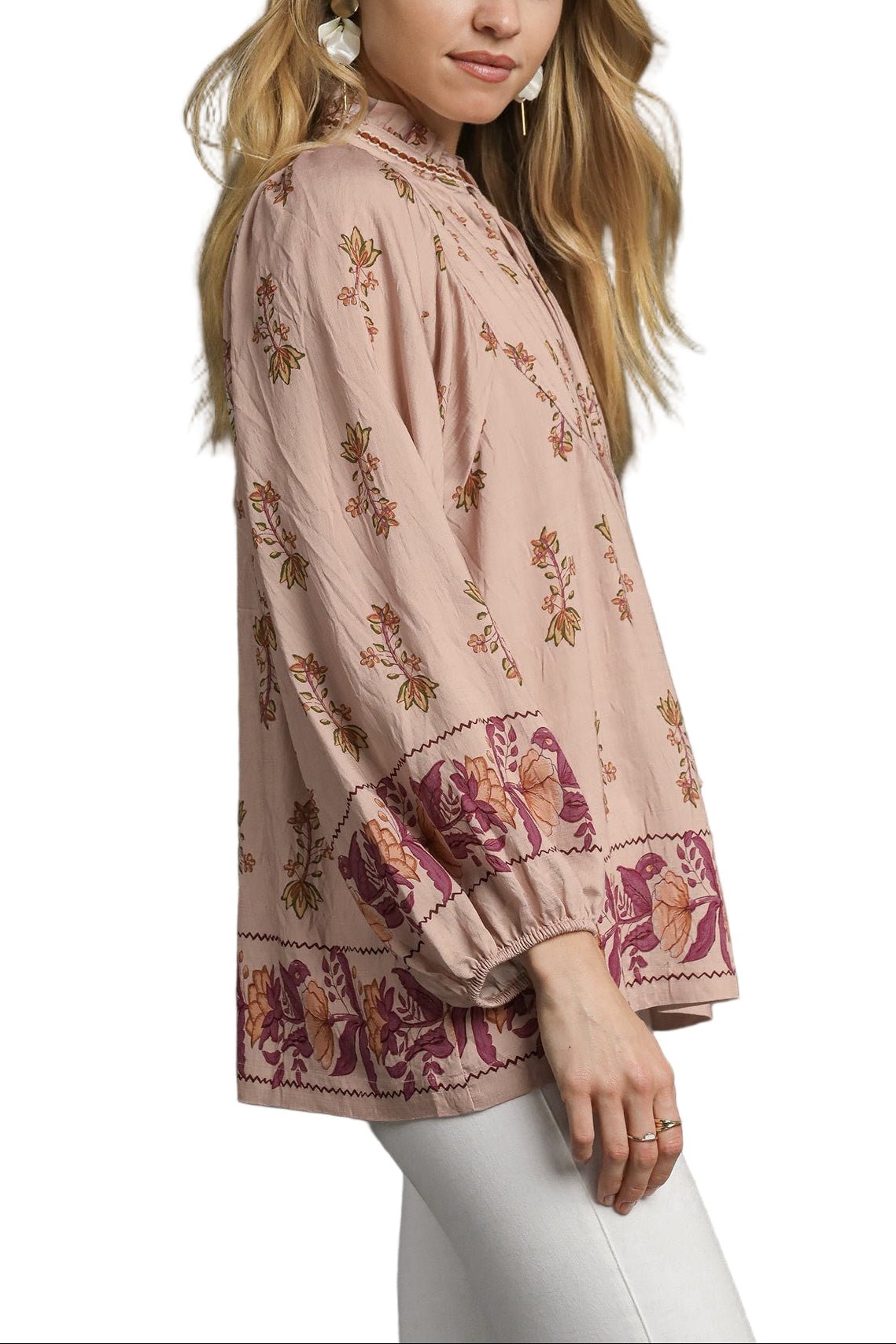 Tessa Floral Peasant Blouse - MTT Collective