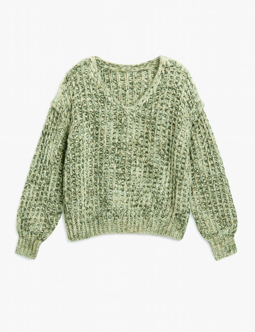 Tessa Lurex Knit V - Neck Sweater - MTT Collective