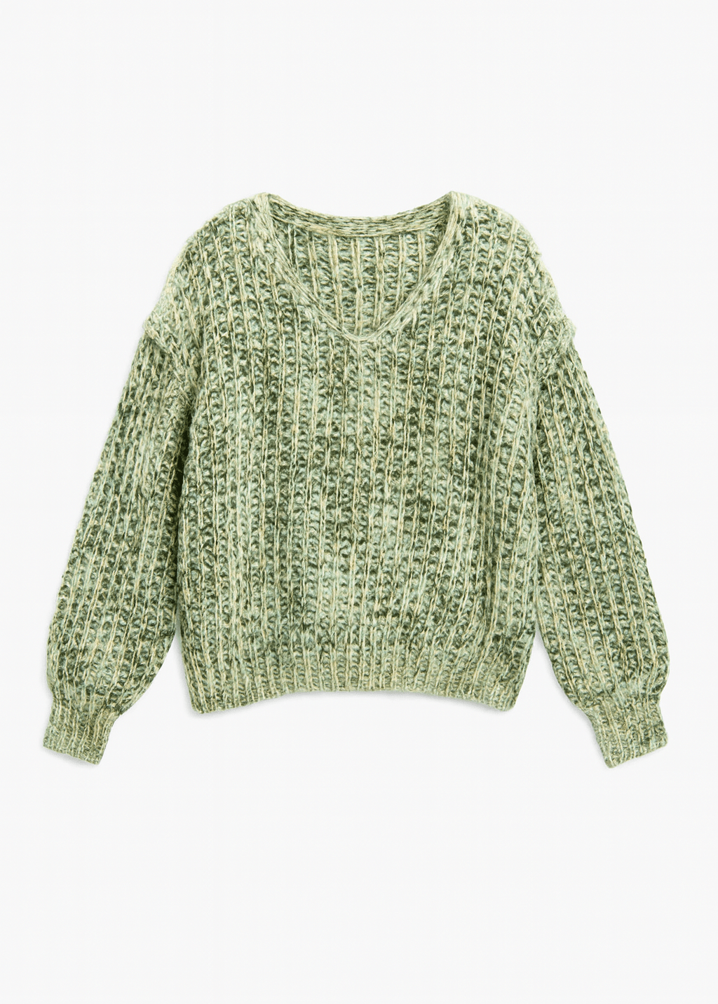 Tessa Lurex Knit V - Neck Sweater - MTT Collective
