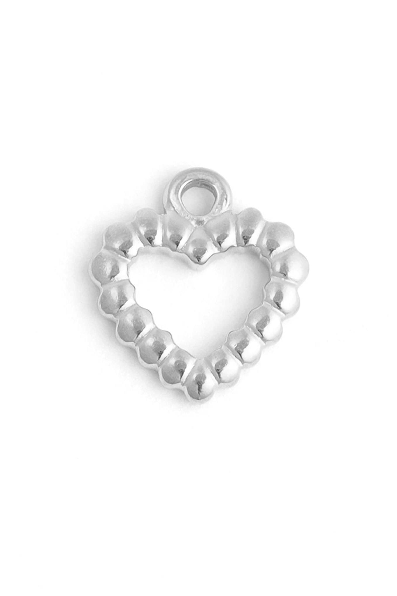 Textured Heart Charm - MTT Collective