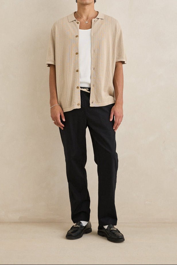 Textured Knit Short Sleeve Shirt - MTT Collective