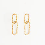 Textured Oval Link Stud Earrings - MTT Collective