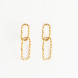 Textured Oval Link Stud Earrings - MTT Collective